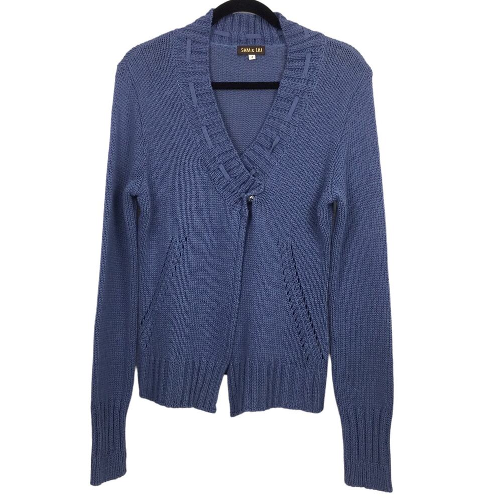 Sam & Lili Collarless Coquette Minimalist Romantic Feminine Delicate Cardigan 2
